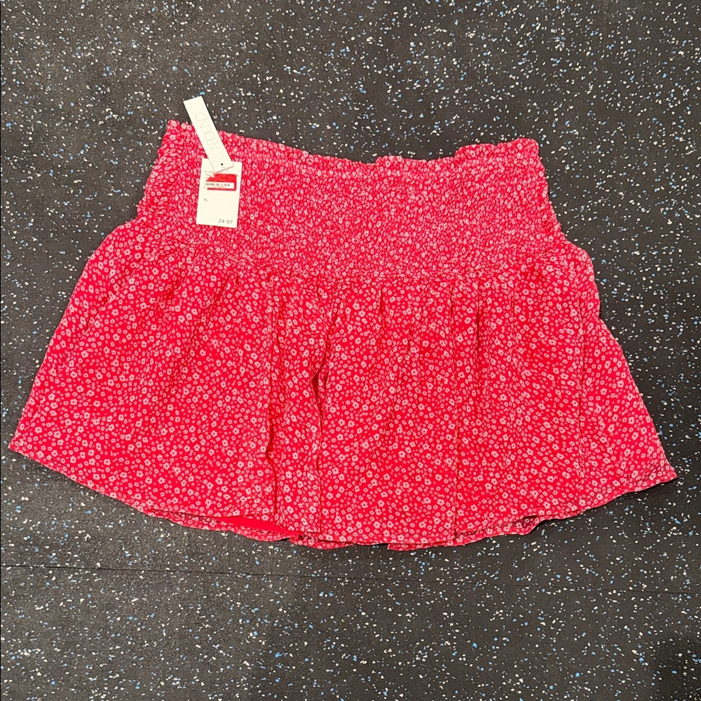 NWT Abound Pink Floral Mini Skirt Womens XL